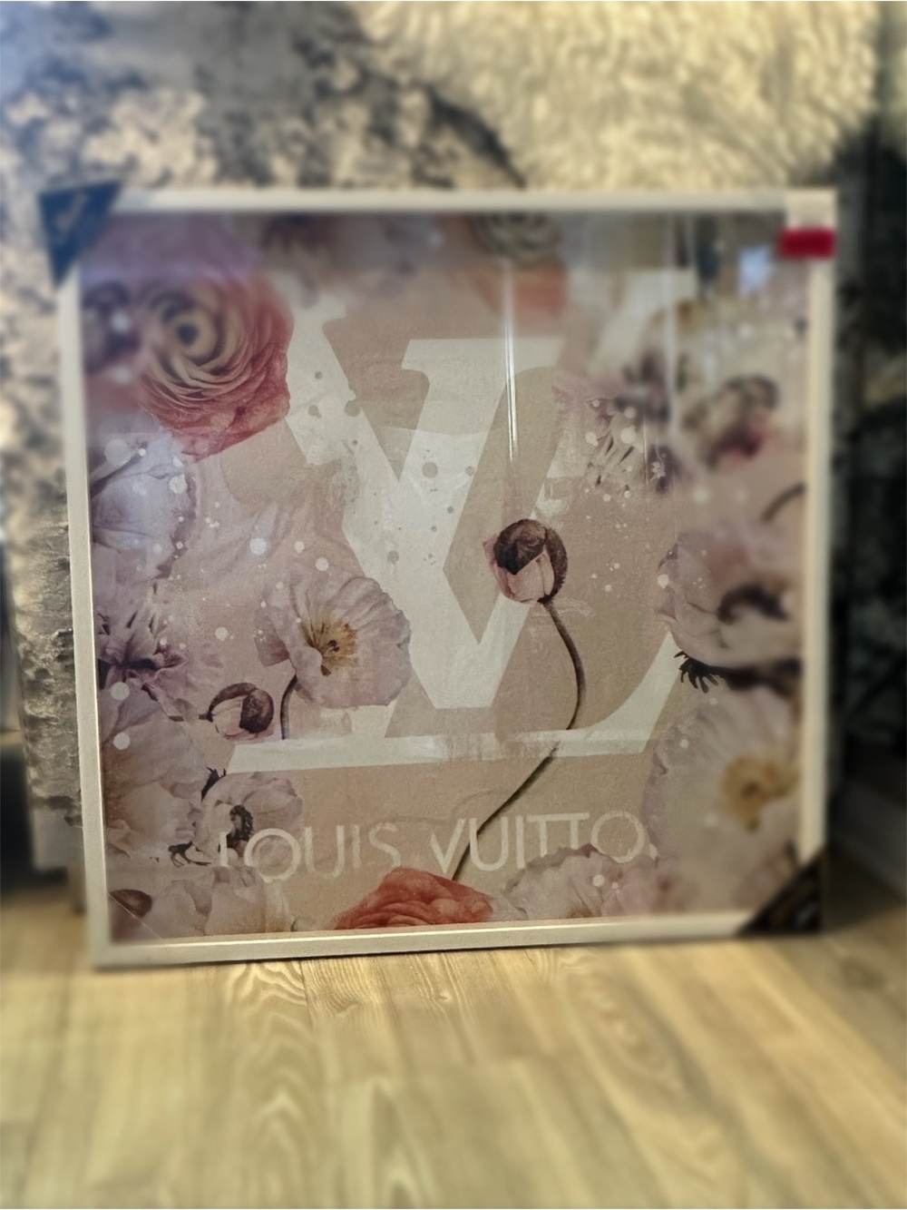 Luxury Pastel Floral Framed Wall Art - Pink & White